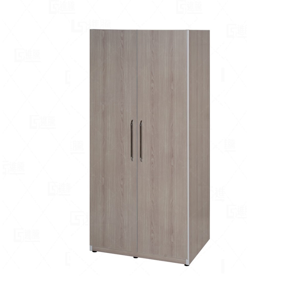 小美店舖 塑鋼衣櫃 衣櫥 櫥櫃 收納櫃 防水家具 2.7尺衣櫃 楓木色 兩吊桿+8格