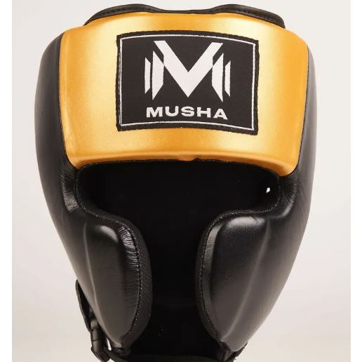 【神拳阿凱】MUSHA 真皮職業級頭盔 面罩 頭套 頭盔 護頭 泰拳 MMA 散打 拳擊 對打