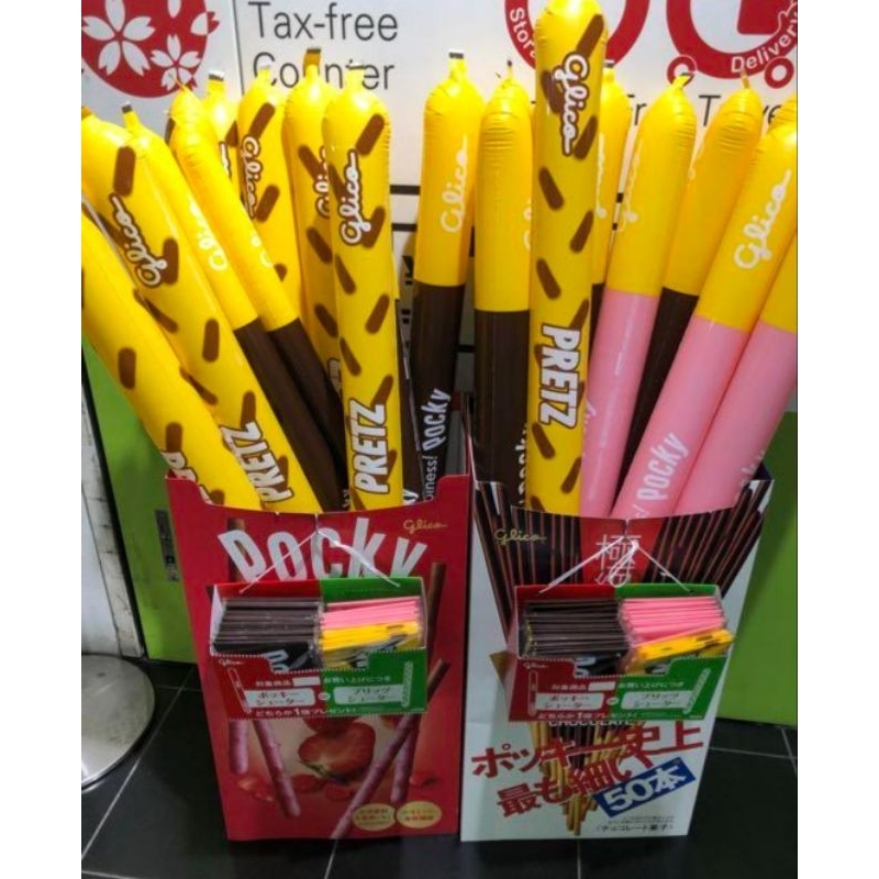 日本商品 現貨 Glico 格力高 固力果 Pocky 造型加油棒 PRETZ 百力滋 巧克力 草莓 充氣 氣球 加油棒