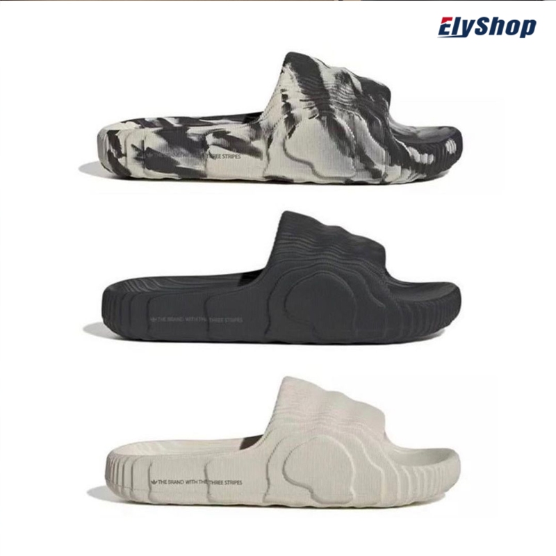 【 Ely Shop 】Adidas Originals Adilette 22 米白 防水波浪紋拖鞋 男 女 運動拖鞋