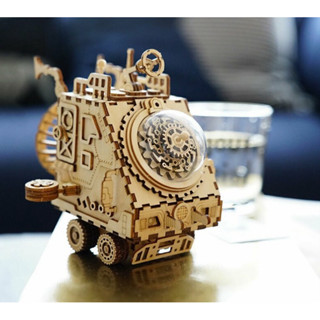 Robotime DIY創意3D木質八音音樂盒AM681(外星登陸車)