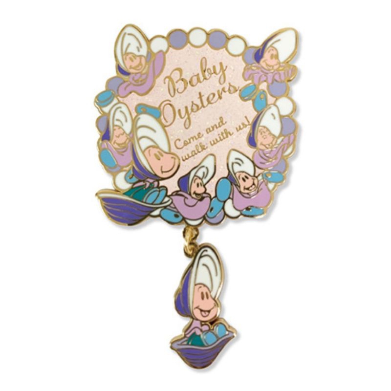 現貨 日本迪士尼 愛麗絲夢遊仙境 牡蠣寶寶 造型徽章 胸針別針