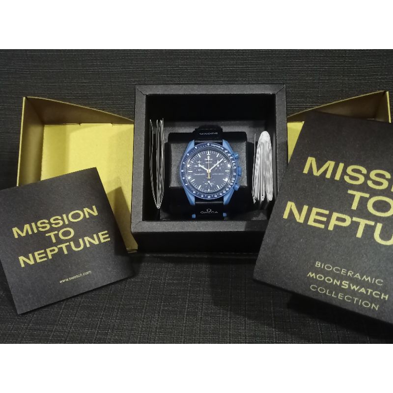 Omega X Swatch Neptune海王星18k金針 moonswatch gold全新未拆 絕版