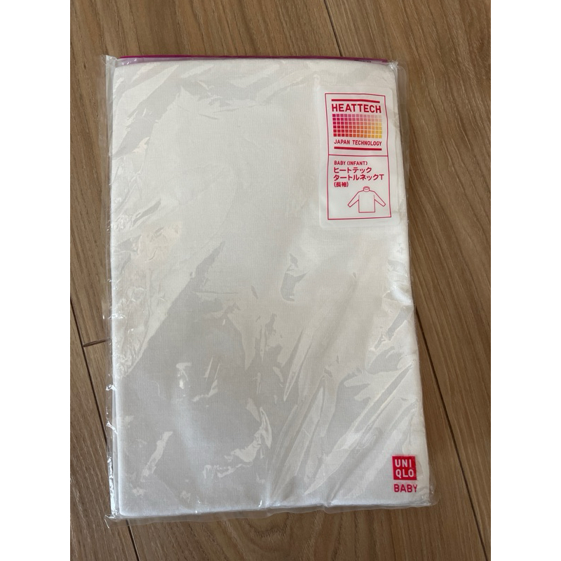 全新Uniqlo幼兒HEATTECH發熱衣白色高領90cm