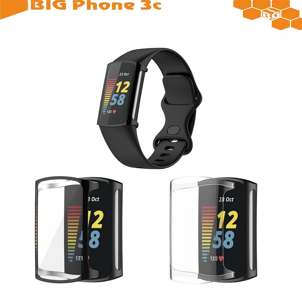 BC【全包電鍍殼】適用 華米 Fitbit Charge 5 / 6 手錶保護殼 TPU 軟殼 防刮 防撞