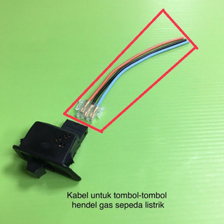 Kabel tombol kabel tiga di handle hendel gas sepeda listrik👍
