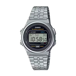 【CASIO 卡西歐】復古時尚電子不鏽鋼腕錶-經典銀/A171WE-1A/台灣總代理公司貨享一年保固