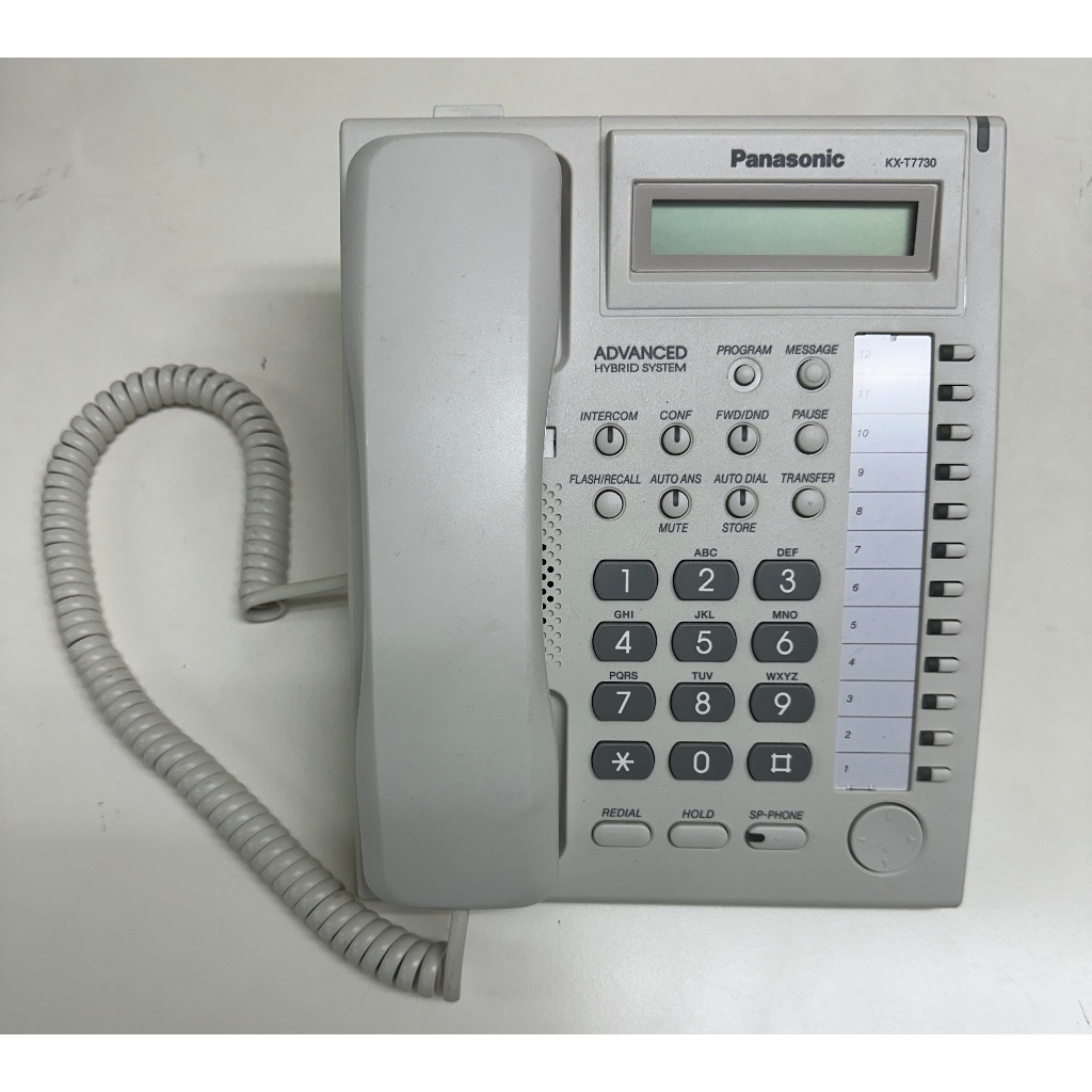 【e通網 】 國際牌Panasonic  KX-T7730   12Key數位單行顯示型功能話機  (中古品 保固半年)