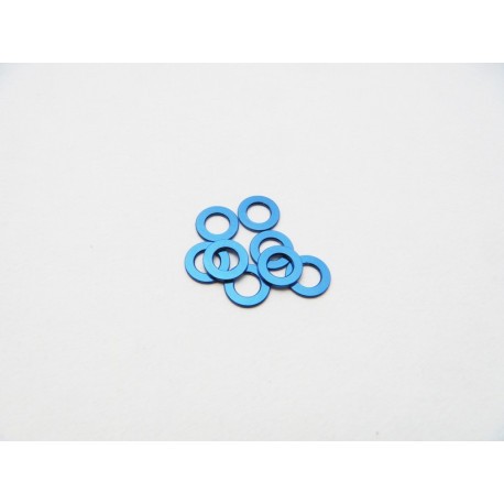 boyshobby HIRO SEIKO 48453 3mm鋁合金墊片厚度 1.0t Y藍色(8入)