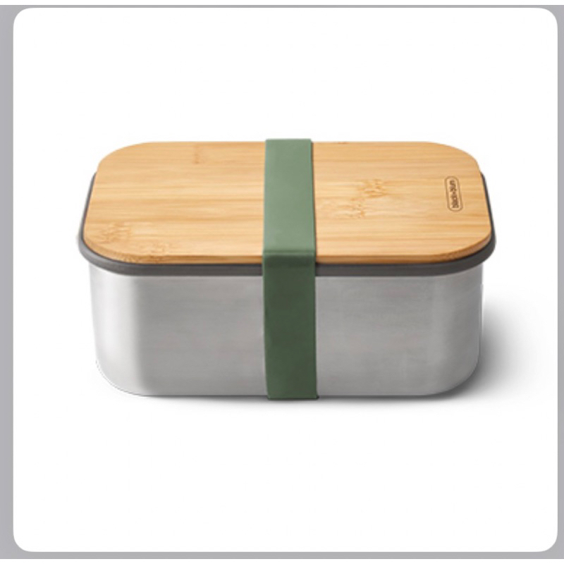 全新 black+blum 可微波不鏽鋼竹蓋輕食餐盒1250ml