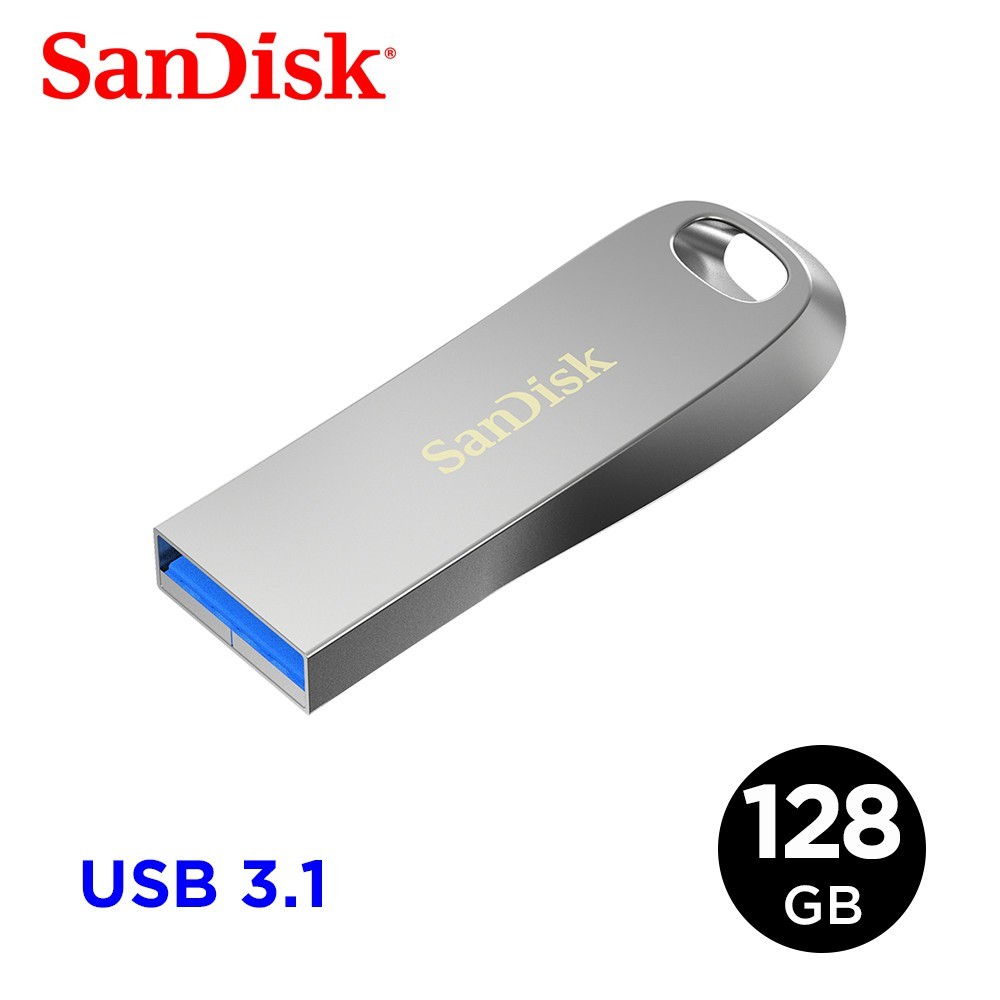 SanDisk Ultra Luxe USB 3.1 128GB 隨身碟 (公司貨) CZ74