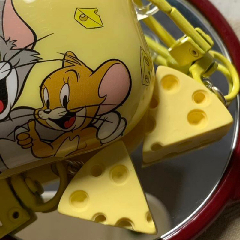 現貨 當天出貨 迷你 卡通 傑利鼠 的 起司 塊 🧀️可愛 可當耳環 食物 造型鑰匙圈 吊飾 掛件