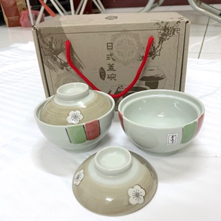 日式和風 松村窯蓋碗 2入組 陶瓷 禮盒 小禮盒 碗 可愛 日系 精緻 禮物 陶瓷碗