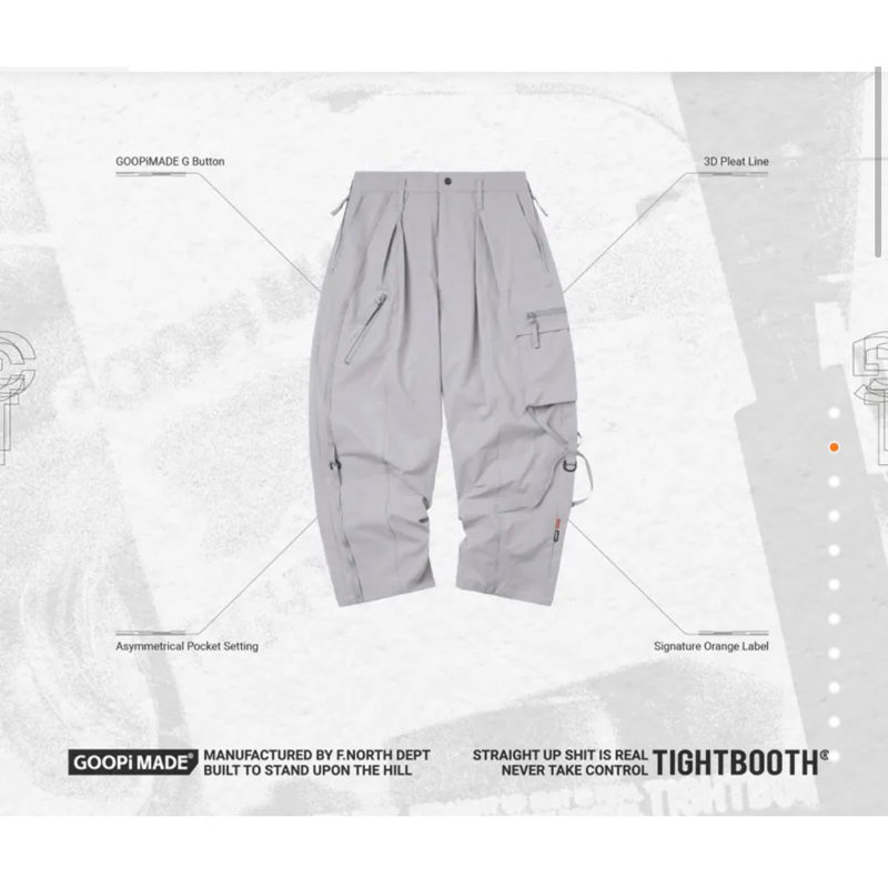 “GMT-01P” Diagram Utility Pants - L-Gray 1、2號 TIGHTBOOTH