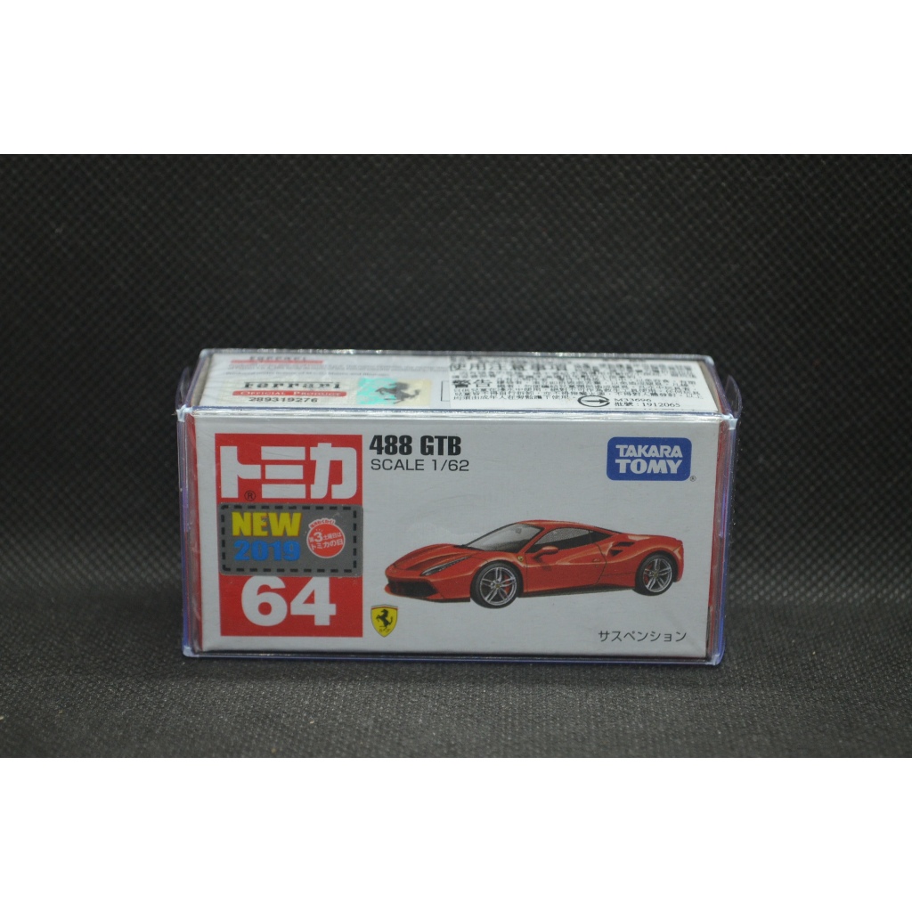【T'Toyz】 Tomica No. 64 -6 Ferrari 488 GTB 附膠盒 越南製 L