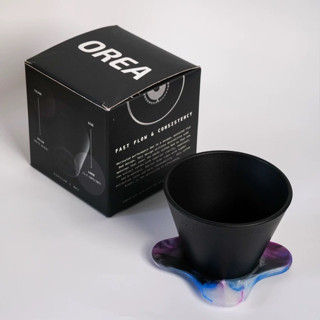 【沐湛伍零貳】贈濾紙Orea Brewer V3 MK2蛋糕濾杯 185霧黑色(含底座) / Orea 185 蛋糕濾紙
