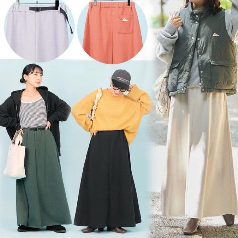 【預購】日系 FREAK'S STORE x KELTY 聯名款 山系戶外磨毛長裙 保暖半身裙 別注 裏起毛 スカート