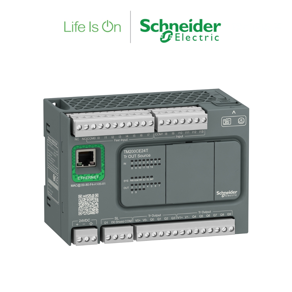 【Schneider Electric施耐德】TM200CE24T 邏輯控制器 24 IO 電晶體Source+乙太網路