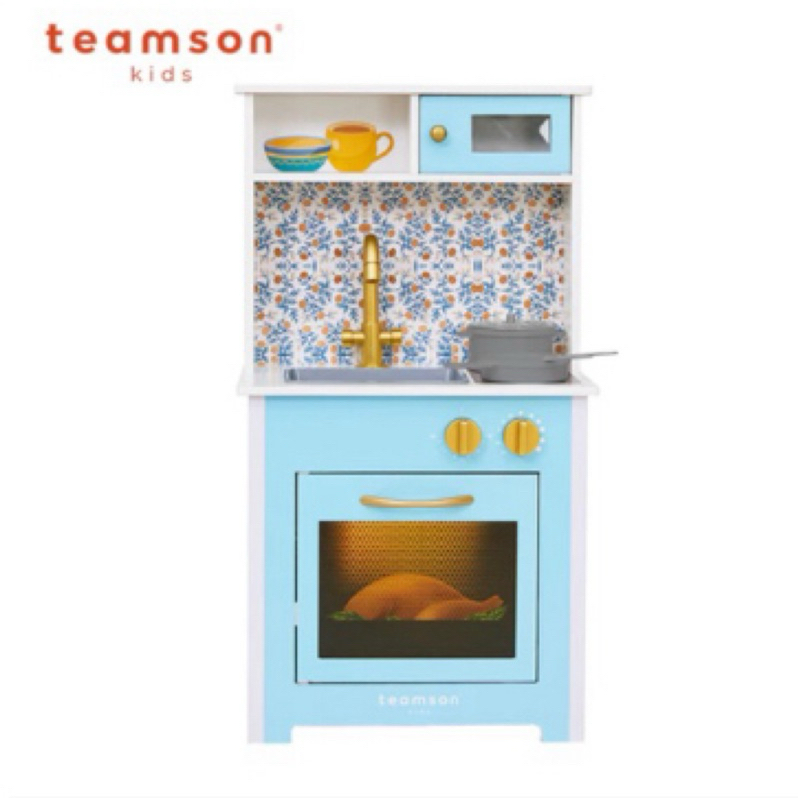 teamson 木製廚房玩具組(湖水藍）