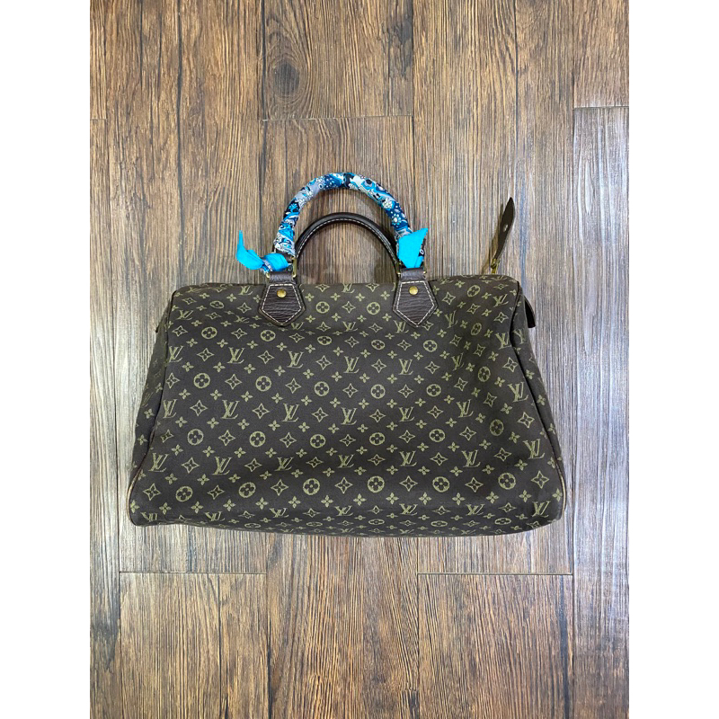 正品LV丹寧絕版 經典波士頓包speedy30二手（有購買證.發票）LOUIS VUITTON 路易威登