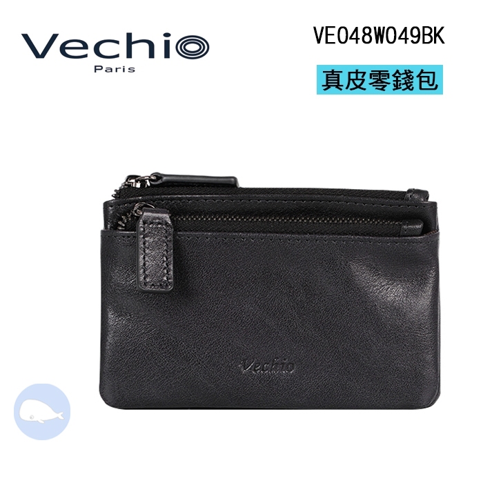 【小鯨魚包包館】VECHIO 真皮零錢包 拉鍊零錢包 零錢包 VE-W049