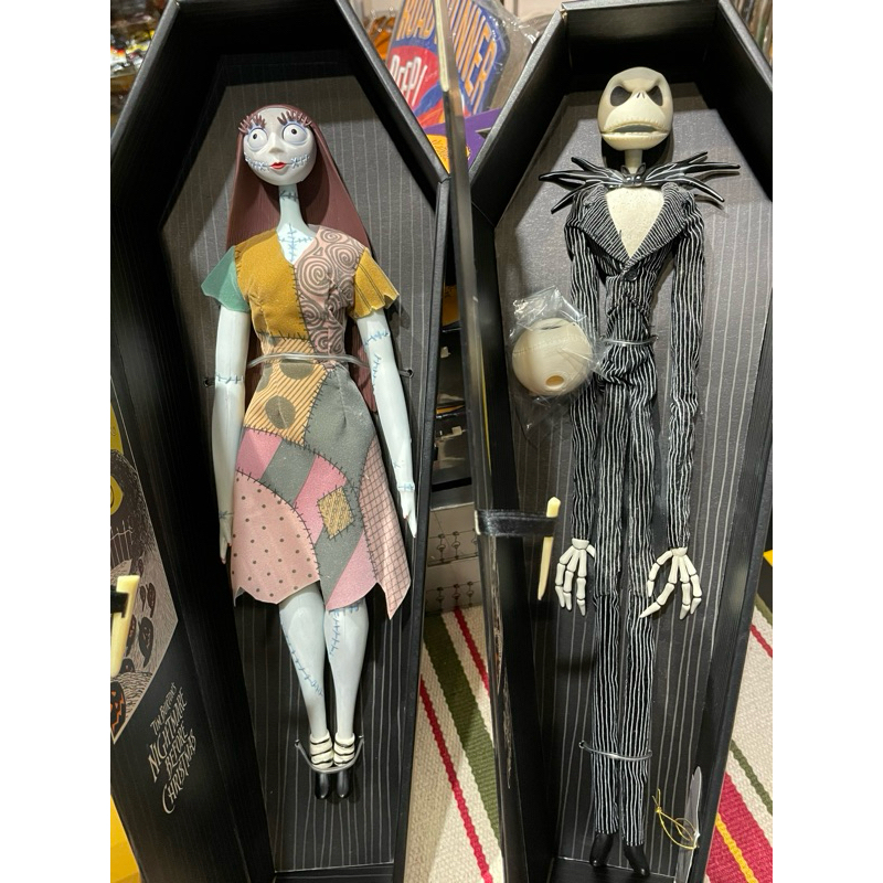 迪士尼 🎃 聖誕夜驚魂 Halloween JACK SALLY 棺盒公仔 傑克 南瓜 日版 老品
