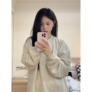 閉眼錄 大學t 衛衣 素色大學t 韓系衣服 刷毛大學t 寬版上衣 oversize 長袖 大學t 韓國 oversize