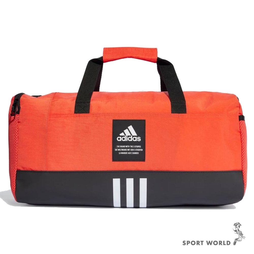 Adidas 旅行袋 健身包 網布口袋 橘紅【運動世界】IR9763