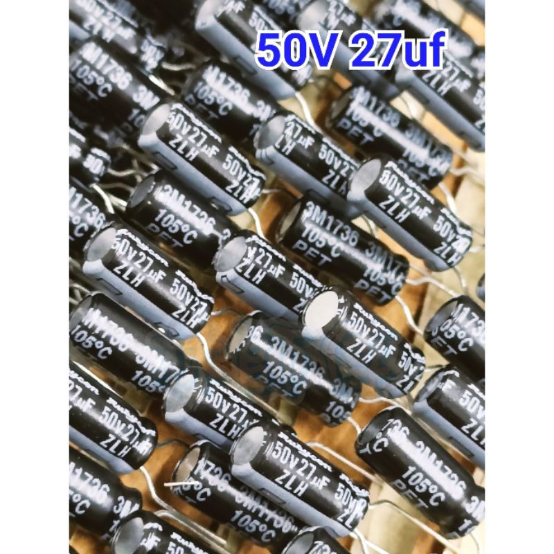 【林師傅】全新 紅寶石 電解電容 50V 27uf 50V27uf ZLH 105度 5×11