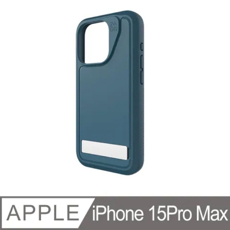 全新免運ZAGG iPhone 15 Pro Max 聖母峰支架 藍色磁吸款防摔保護殼