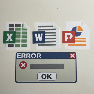 電腦系列-桌面圖示-Word.Excel.Power Print.Error