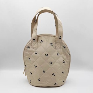 petit trouver 櫻桃印花絎縫保溫包 奶瓶包 雜物收納包