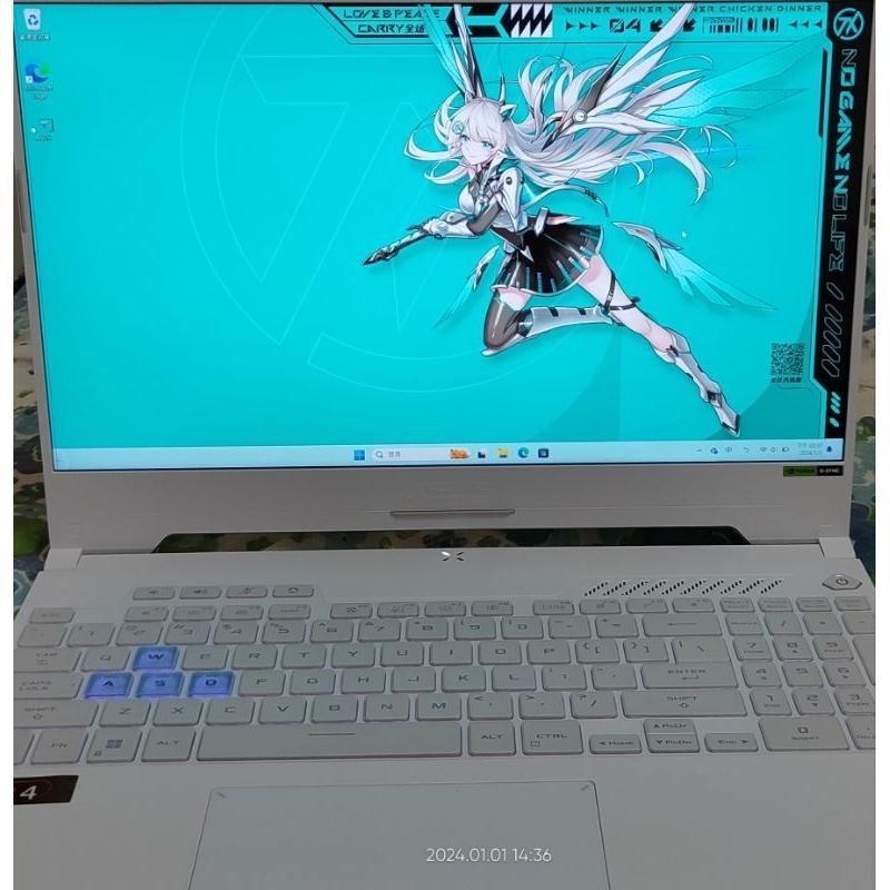 華碩 天選4  青色 Ryzen 9 7940H RTX 4050 已安裝螢幕鍵盤保護貼 1111購入