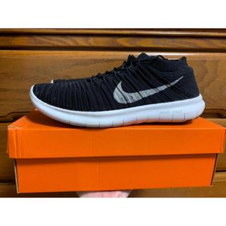 Nike free rn motion flyknit free run 黑白 赤足 編織 襪套 US11 29cm