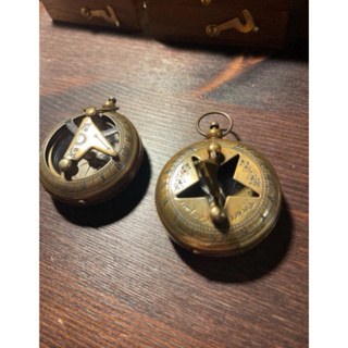 現貨印度航海日晷羅盤 Nautical Brass Sundial Compass Marine