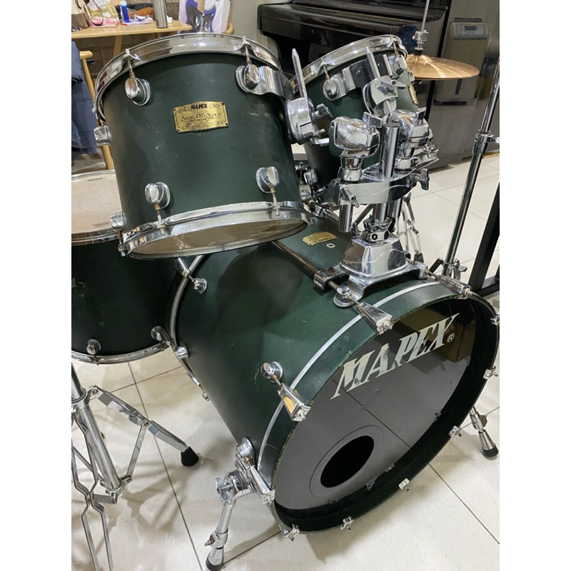 [爵士貓二手樂器格子舖］Mapex  爵士鼓  懸吊式、烤漆鼓、附五片鈸、售價35000元