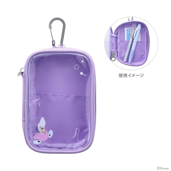 現貨 日本進口 牡蠣寶寶 愛麗絲夢遊仙境 透明收納包 扣環小提包
