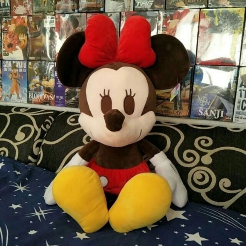 日本 正版 Disney 迪士尼 日系 超可愛 80cm 米妮 絨毛大娃娃 抱枕 玩偶 生日禮物 娃娃機18吋~