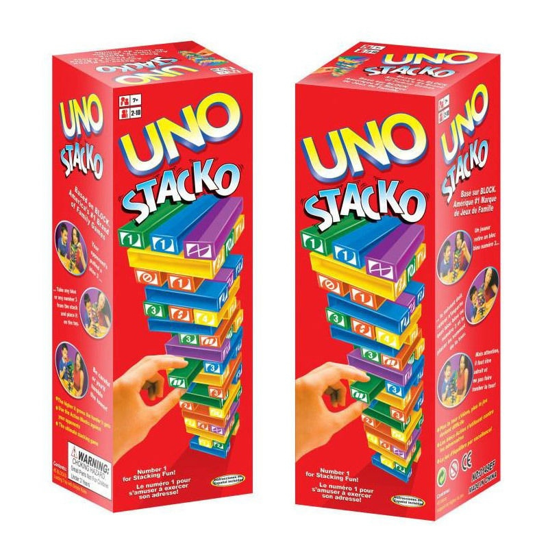 【新品現貨】uno疊疊樂 UNO STACKO 數字疊疊高 層層疊 家庭聚會親子遊戲 抽木條 疊疊樂 平衡遊戲 平衡玩具