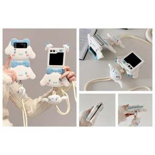 三星摺疊屏手機殼 矽膠玉桂狗Samsung galaxy z flip6手機殼 韓國 三星z flip 5 4 3防摔殼