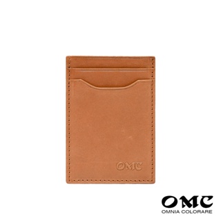 【OMC】微NG福利品-新品-變色-原廠價1100-歐洲植鞣革直式卡片夾悠遊卡夾-棕色