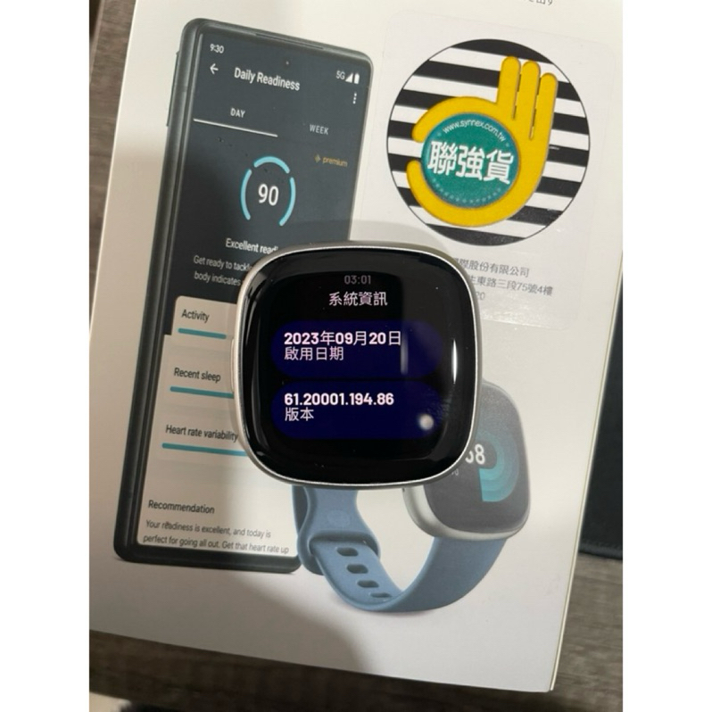 ［二手］Fitbit Versa4 智慧手錶 - 瀑布藍