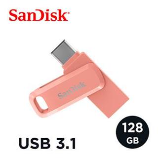 【全新出清】SanDisk Type-C 128G(蜜桃橘)雙用隨身碟 SDDDC3-128G-G46PC/旋轉式設計