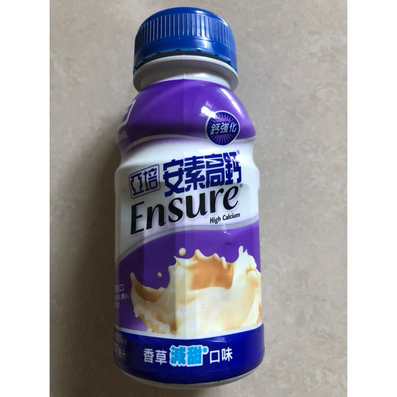 亞培 安素 高鈣鈣強化配方-香草減甜口味 (237ml/瓶）