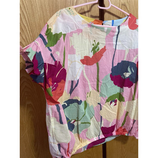 Sugar韓製花朵🌺設計柔軟棉短袖上衣—XL穿