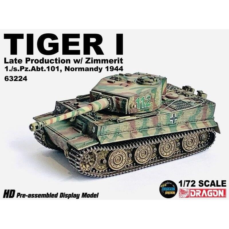 《威龍 現貨》 威龍 Tiger I 老虎坦克 比例 1/72 63224 材質-塑膠 有壓克力框 履帶不可動