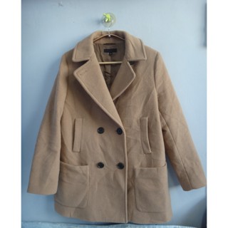 正品 Uniqlo 駝色 雙排釦 長大衣/外套 size: XL