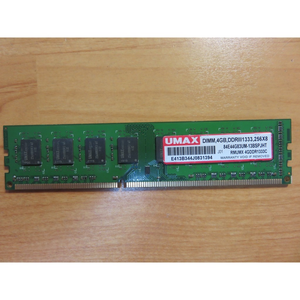 D.桌上型電腦記憶體-力晶 UMAX 84E44G83UM/4G DDR3-1333 240-pin  直購價80