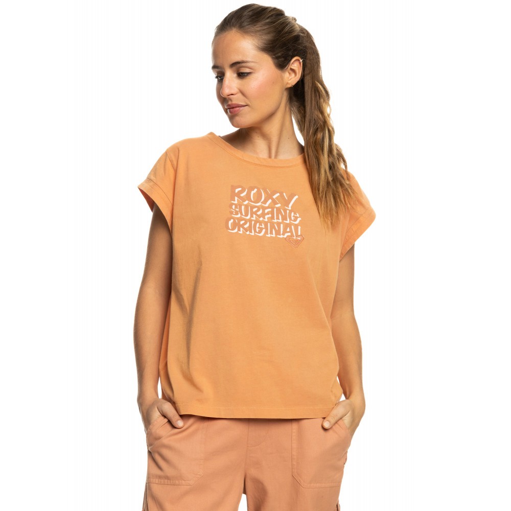 ROXY - UNITE THE WAVE B 女款 短袖T恤 橘色