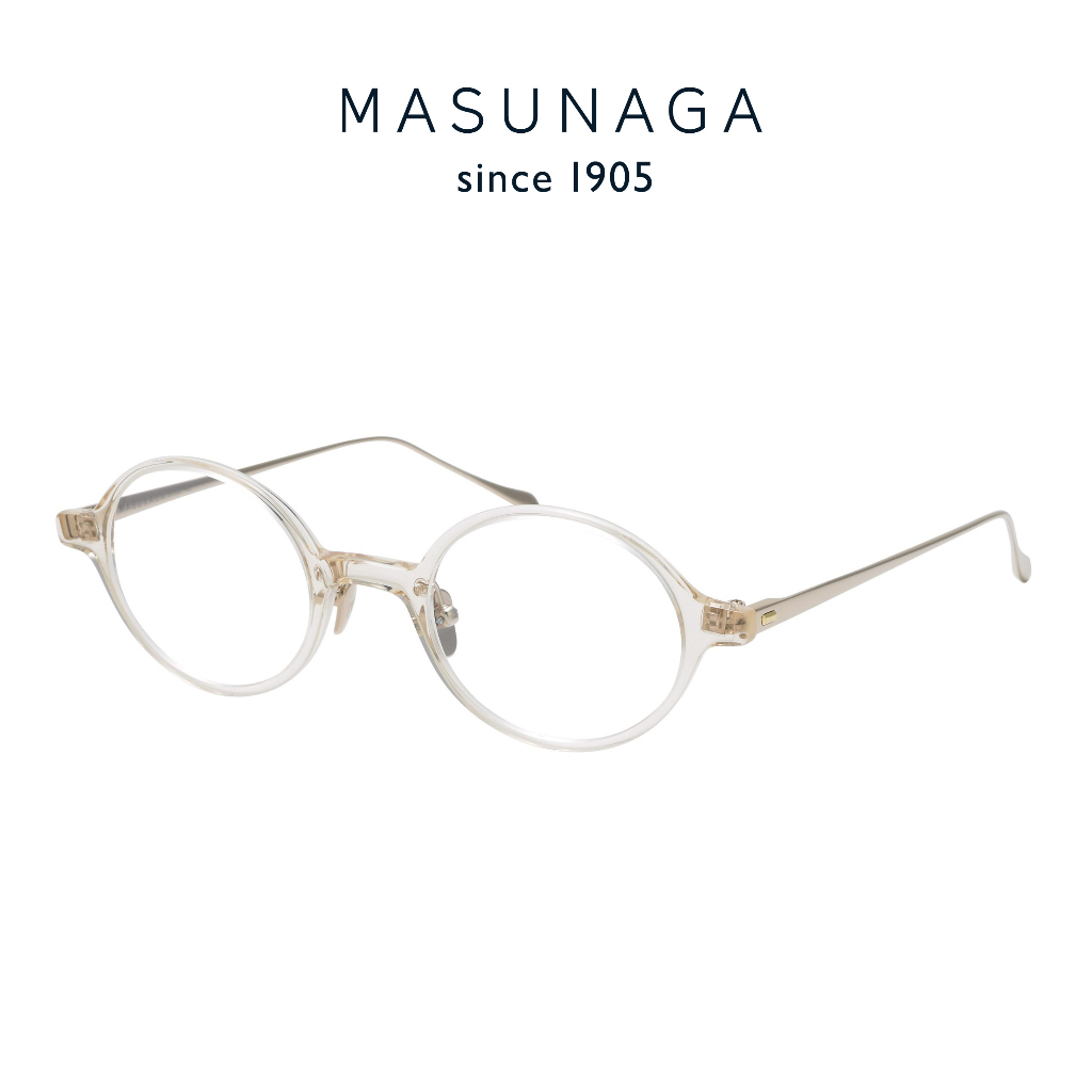 MASUNAGA 增永眼鏡 GMS-22 #33 (透茶/霧金) 眼鏡 鏡框 【原作眼鏡】